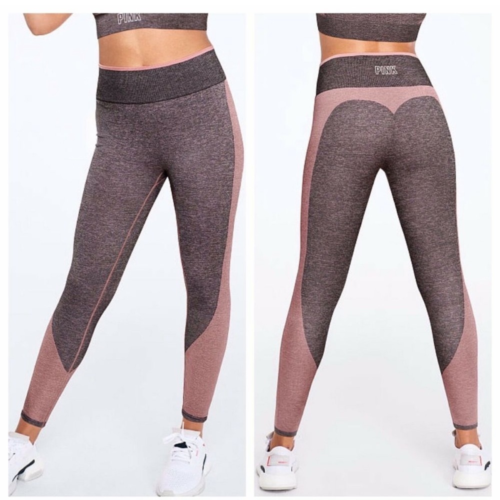 VS VICTORIAS SECRET PINK SEAMLESS WORKOUT PANT TIGHT LEGGING SWEATS L